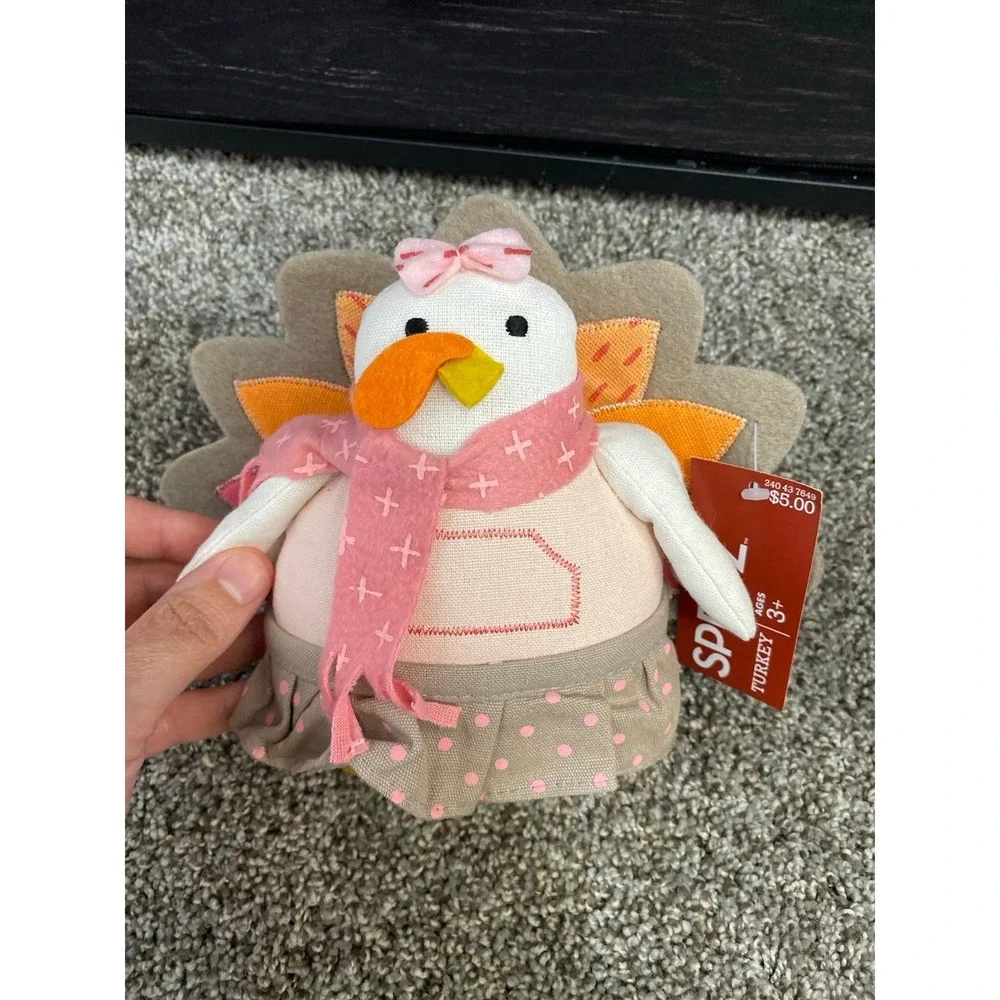 2020 Spritz‎ Target Turkey couple felt, fabric birds weighted plush
